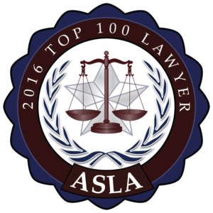 ASLA Top 100 Lawyer Placard